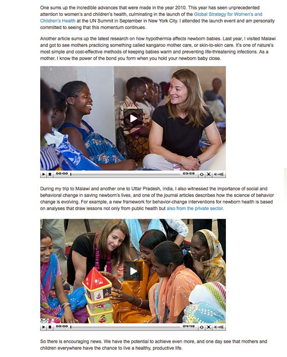 Melinda French Gates in Africa and India